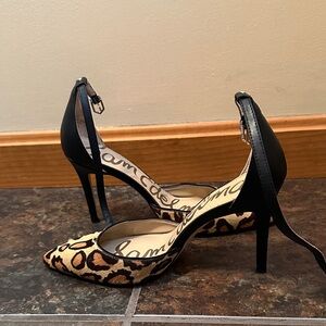 Sam Edelman Leopard and Black Heels